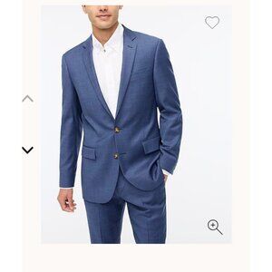 J.Crew Mens $498 Slim Thompson Suit Jacket Worsted Wool Marina Blue 42R G1730